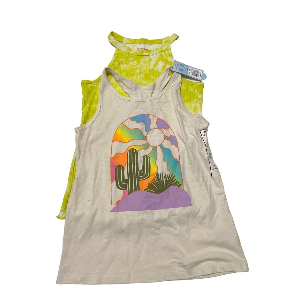Girl's Bundle of 2 Tanks Cat & Jack New Size XL (14)